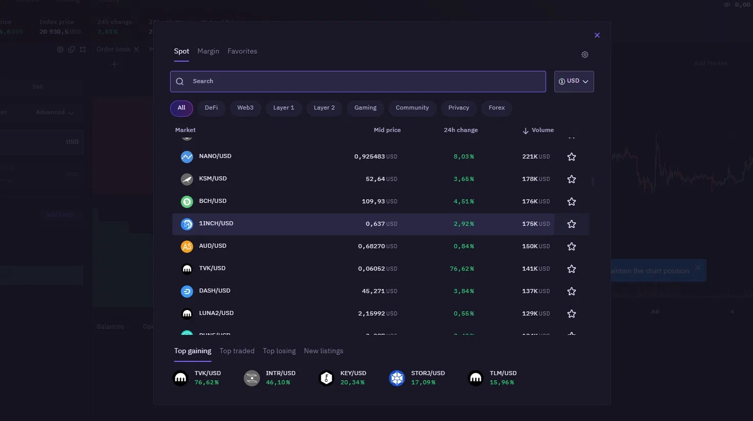 devises et pairs disponibles sur kraken fiat cryptomonnaies