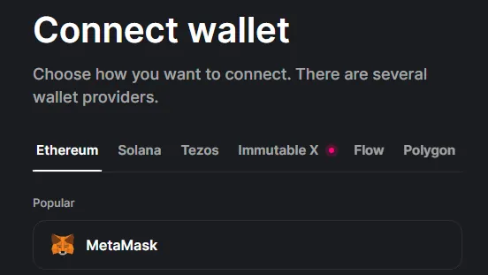 Connect wallet, Metamask, Ethereum, ETH