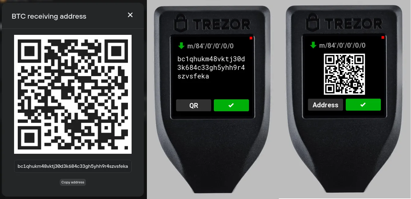 Les supports physiques du portefeuille trezor, étapes de validation