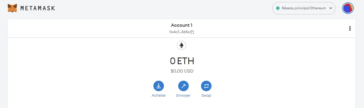 numéro de wallet metamask 