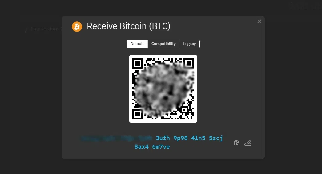 l’adresse bitcoin à copier coller