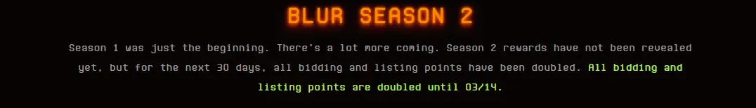 Blur lance une saison 2 pour accéder à des nouvelles récompenses