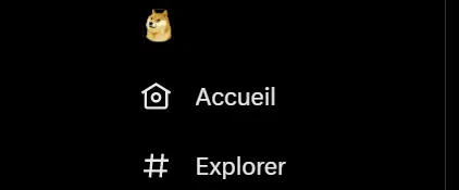 le logo du dogecoin sur twitter