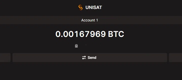 déposer du bitcoin sur unisat wallet