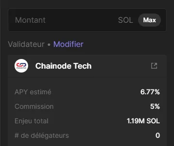 Le noeud validateur Solana Phantom Wallet