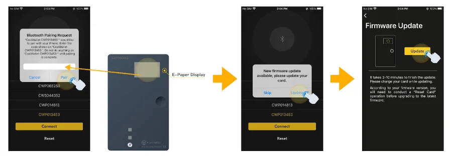 Mise à jour du firmware cool wallet s