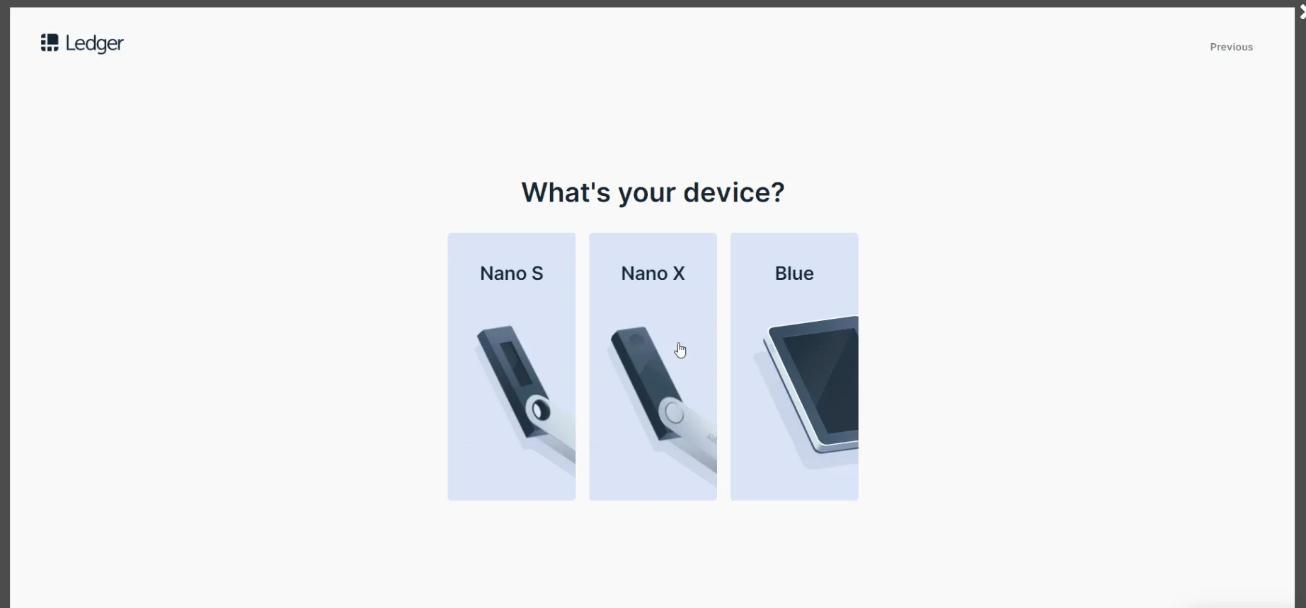 Appareils Ledger choisir Nano S Nano X Blue