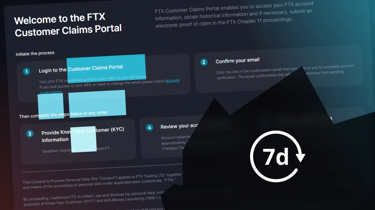 ftx customer claims portal 7 jours restants