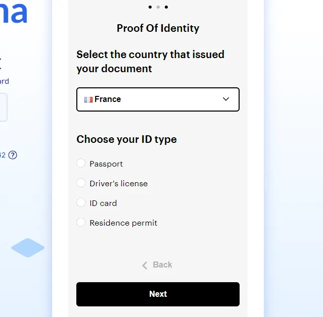 Procédure KYC vérification identité Coinmama