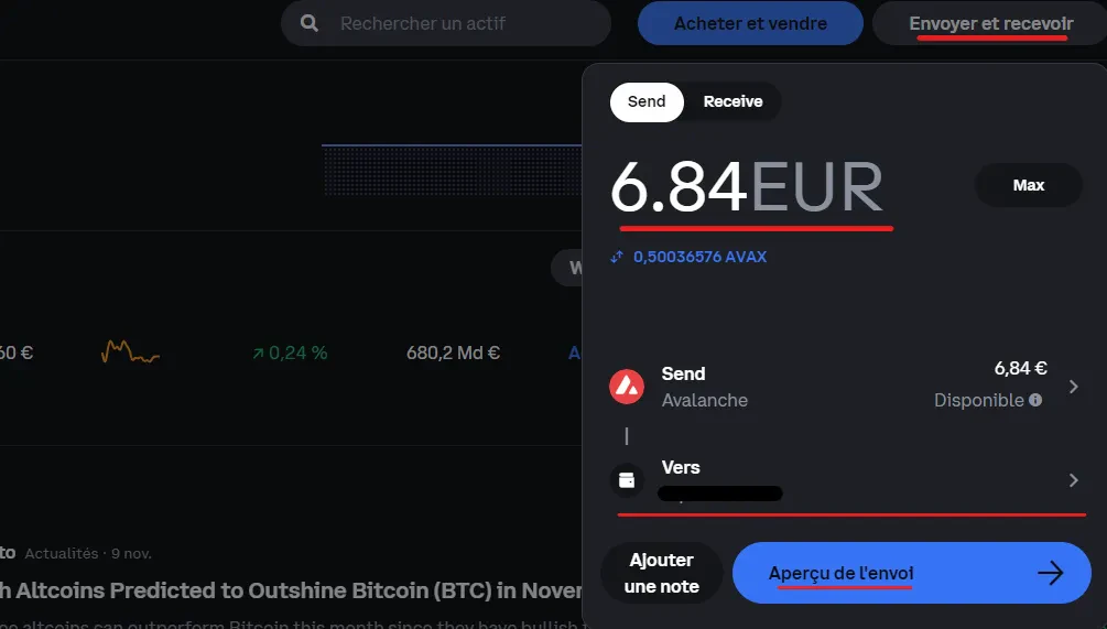 guide dépôts cryptomonnaies coinbase wallet