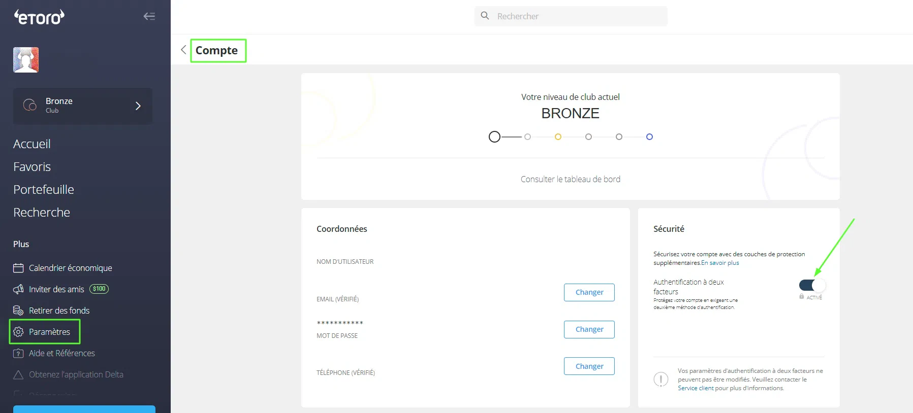 comment activer l’authentification 2fa sur etoro