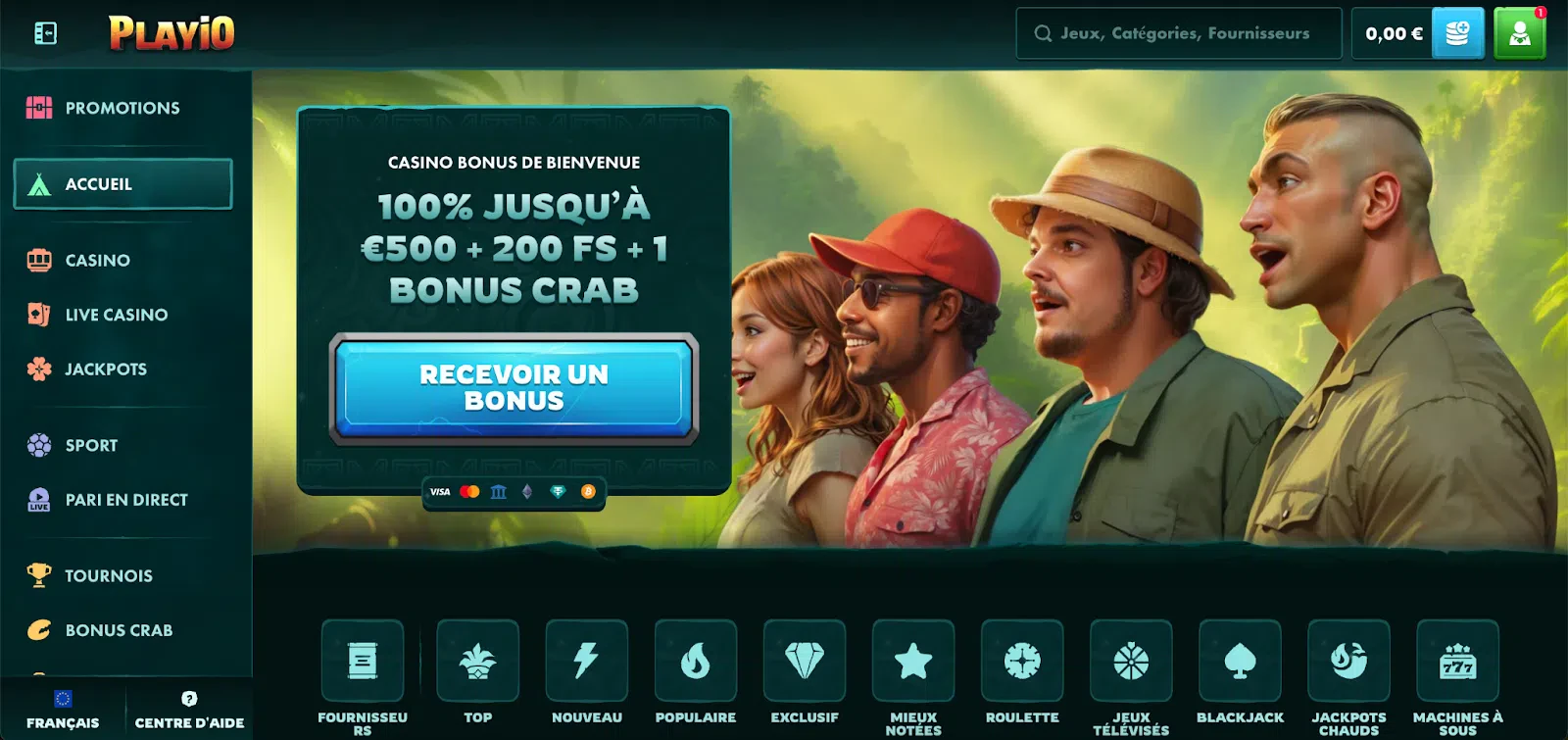 comment utiliser les crypto sur le casino playio