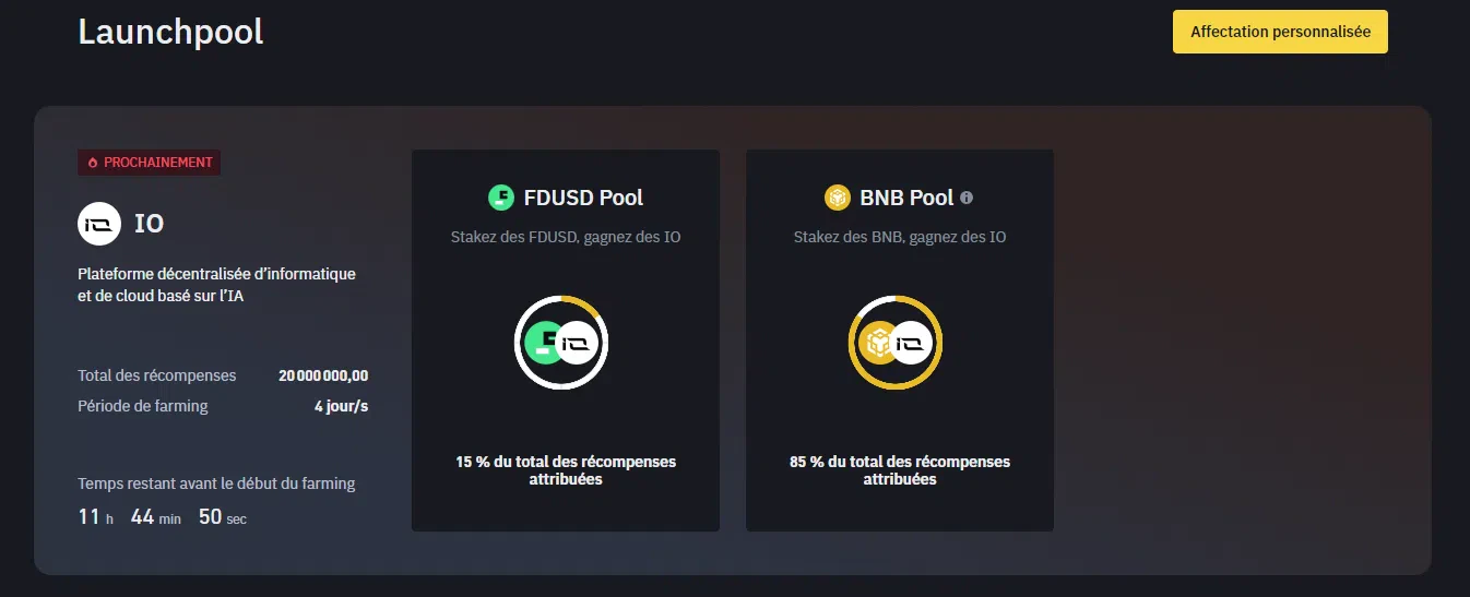 le launchpool de io.net sur binance