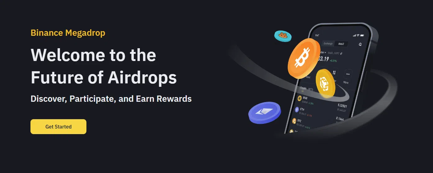 les airdrops sur binance avec megadrop