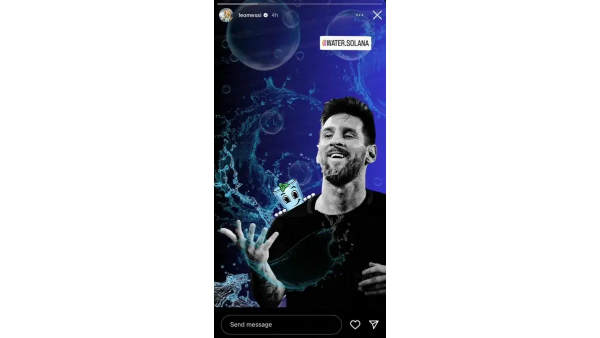 la story insta du compte messi