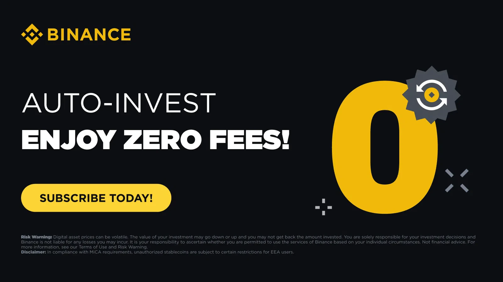 binance auto invest taux zéro pourcent