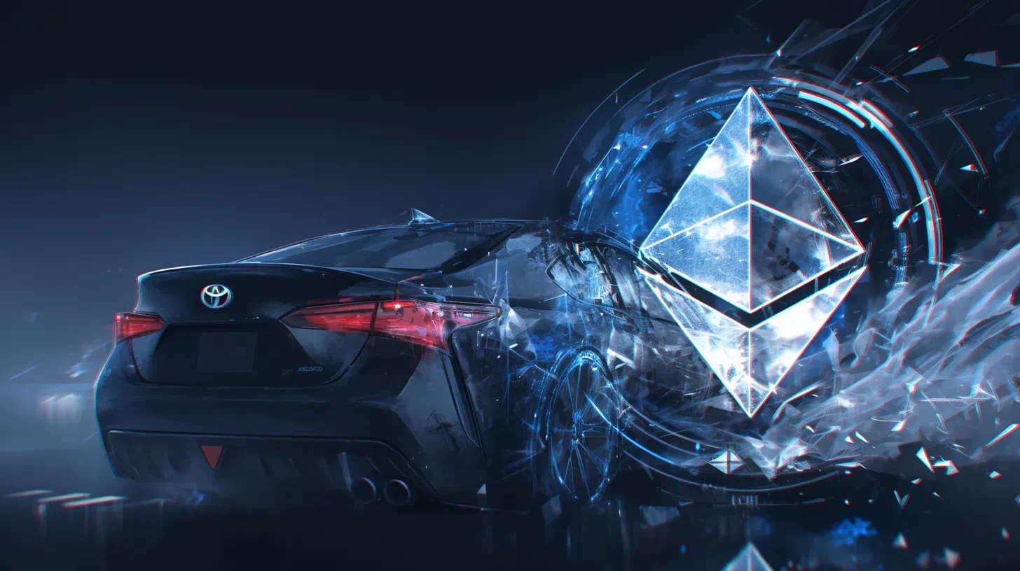 toyota et le logo ethereum