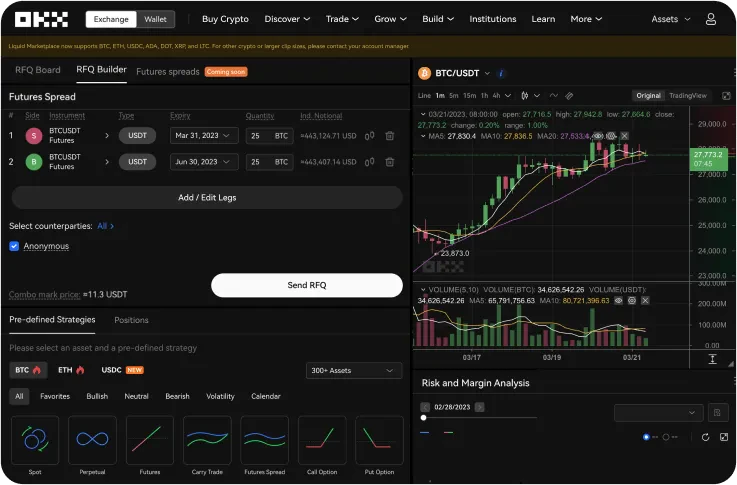 Le trading sur OKX