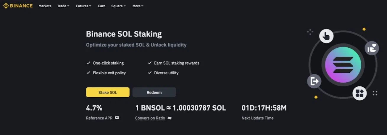 staking sur binance sol