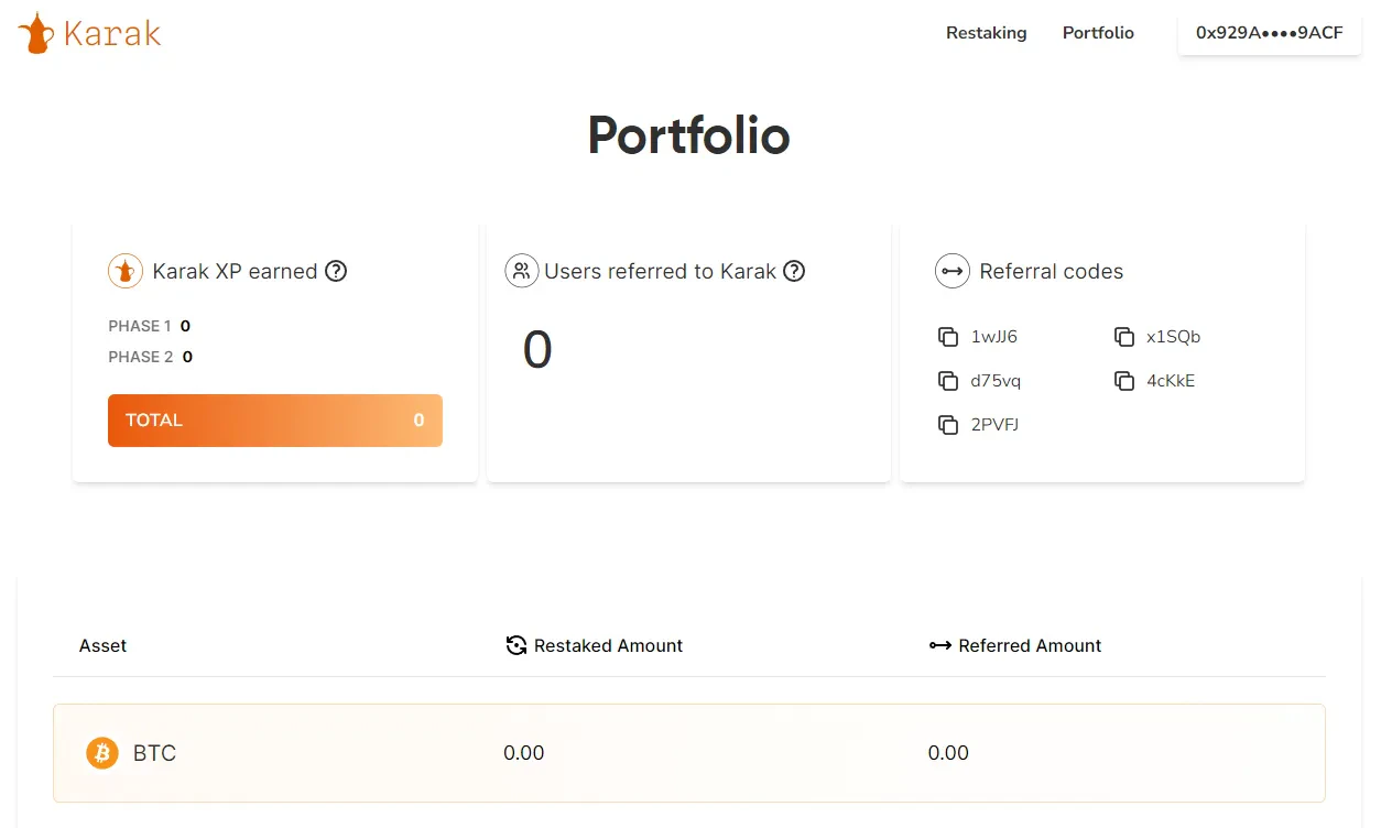 parrainage karak système airdrop