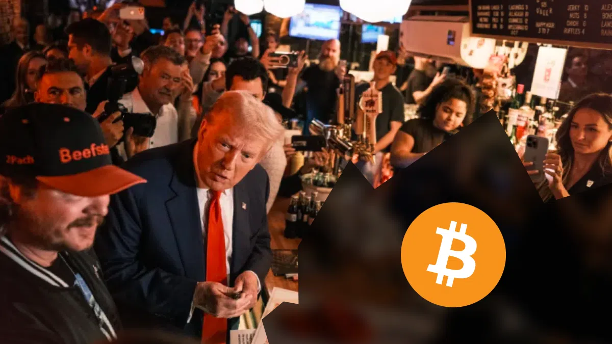 manger un burger contre du bitcoin trump