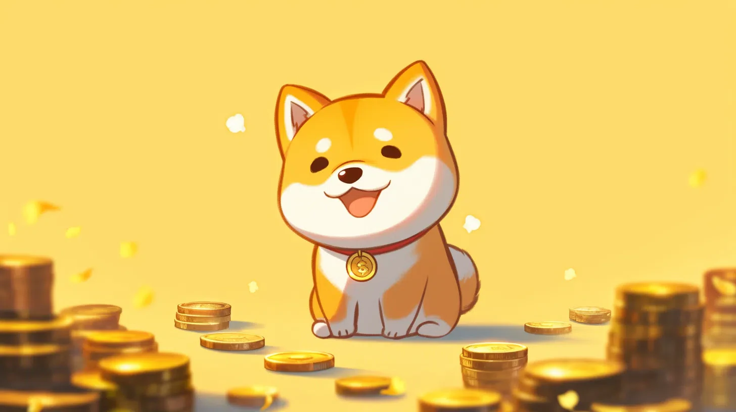 illustration baby doge coin