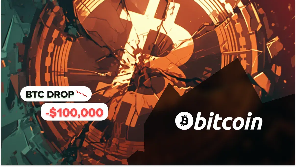 baisse du bitcoin sous les 100 000 dollars