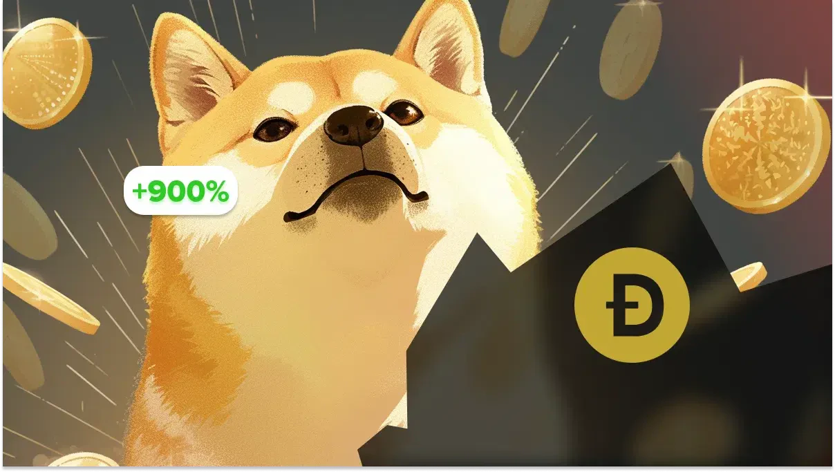 dogecoin +900%