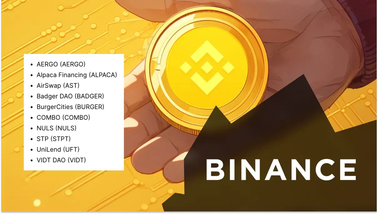 10 altcoins bientot supprimé de binance