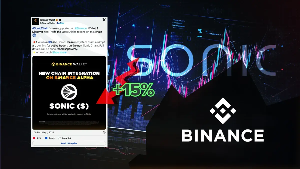 sonic annonce avec binance