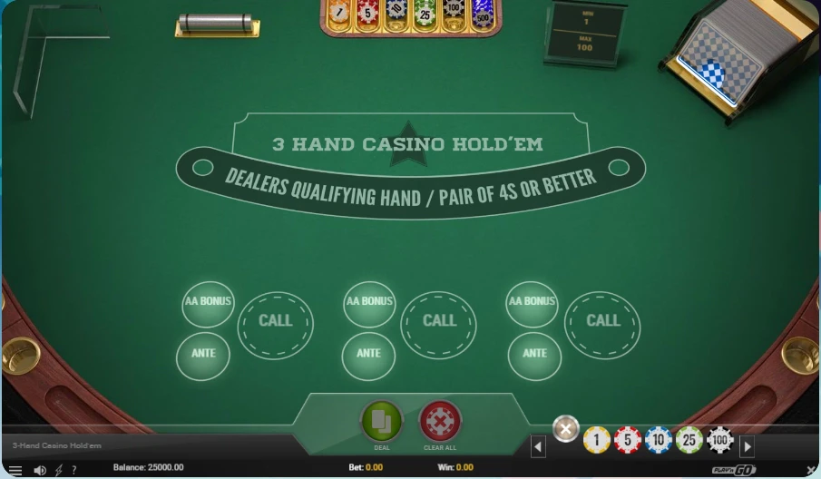 Jeux de table 3 Hand Casino Hold'em