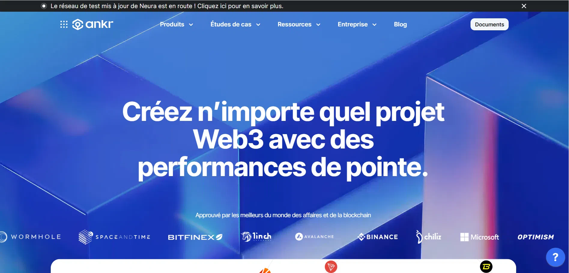 site page d'accueil ankr web3