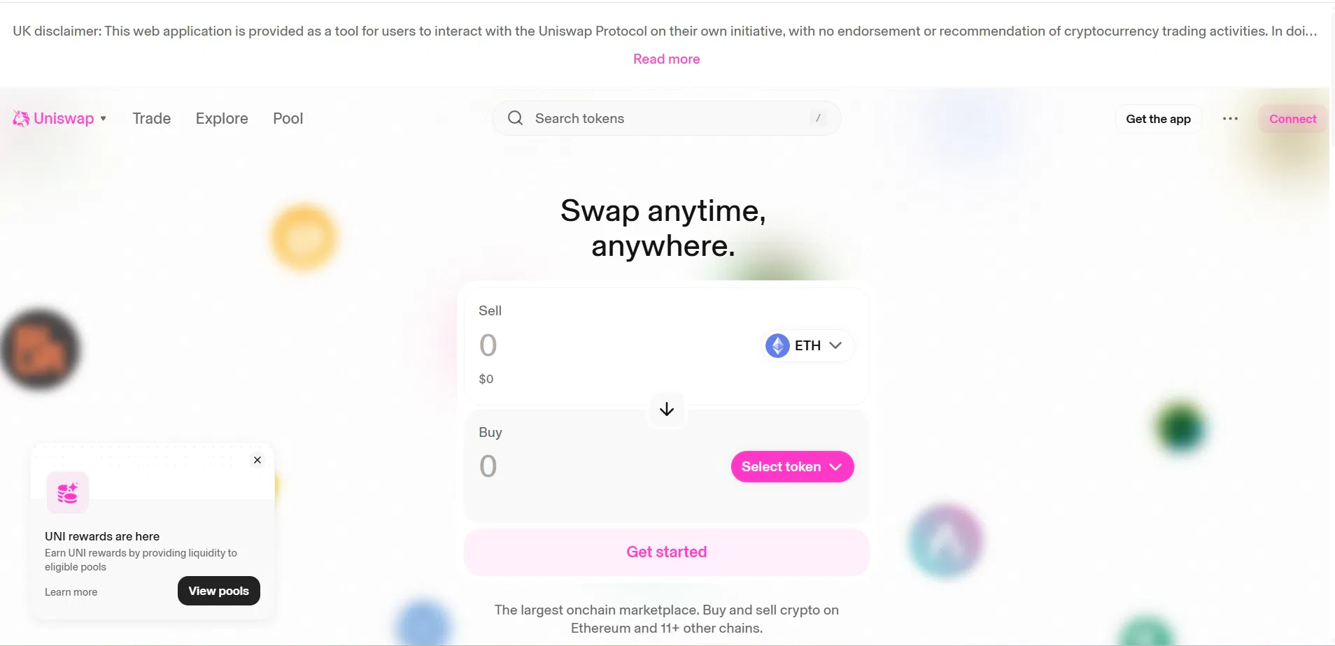 réaliser un swap sur uniswap