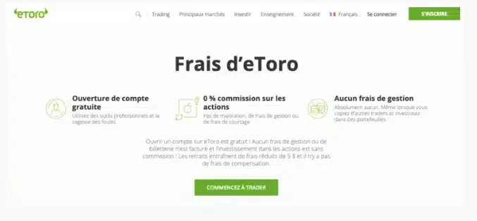 frais eToro
