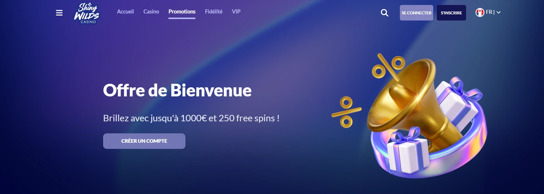 Offre de bienvenue de Shiny Wilds