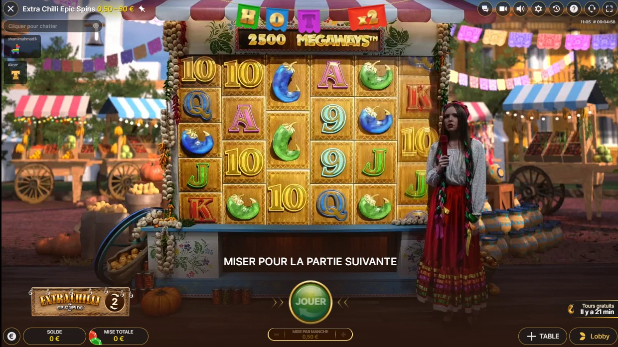 Jeu en direct Extra Chili Epic Spins