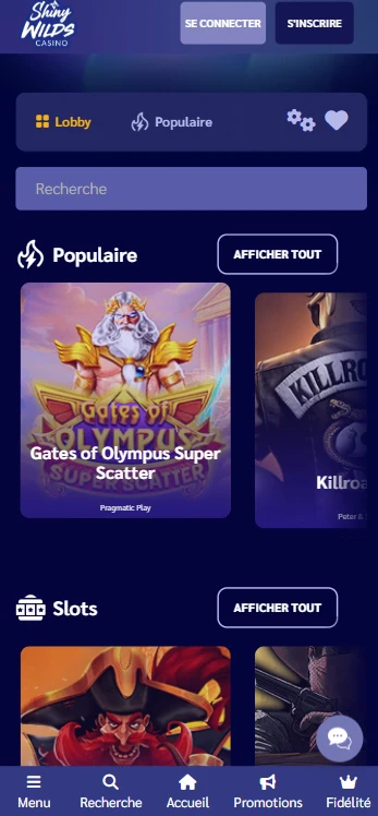 Shiny Wilds sur mobile
