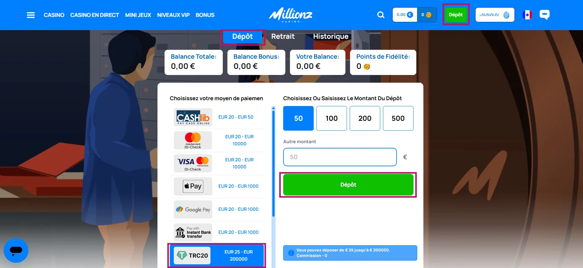 Déposer sur Millionz