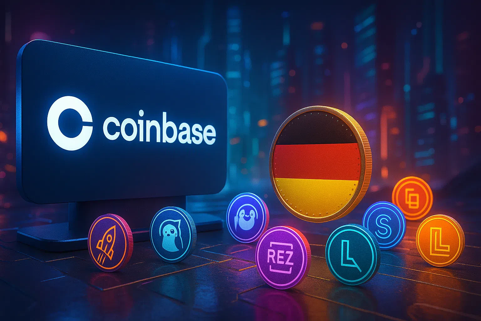 Coinbase 8 tokens listés