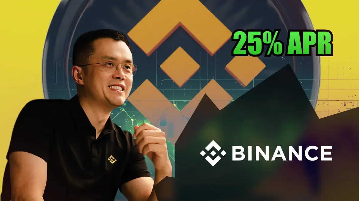 Binance sur le point d’offrir 25 % d’APR