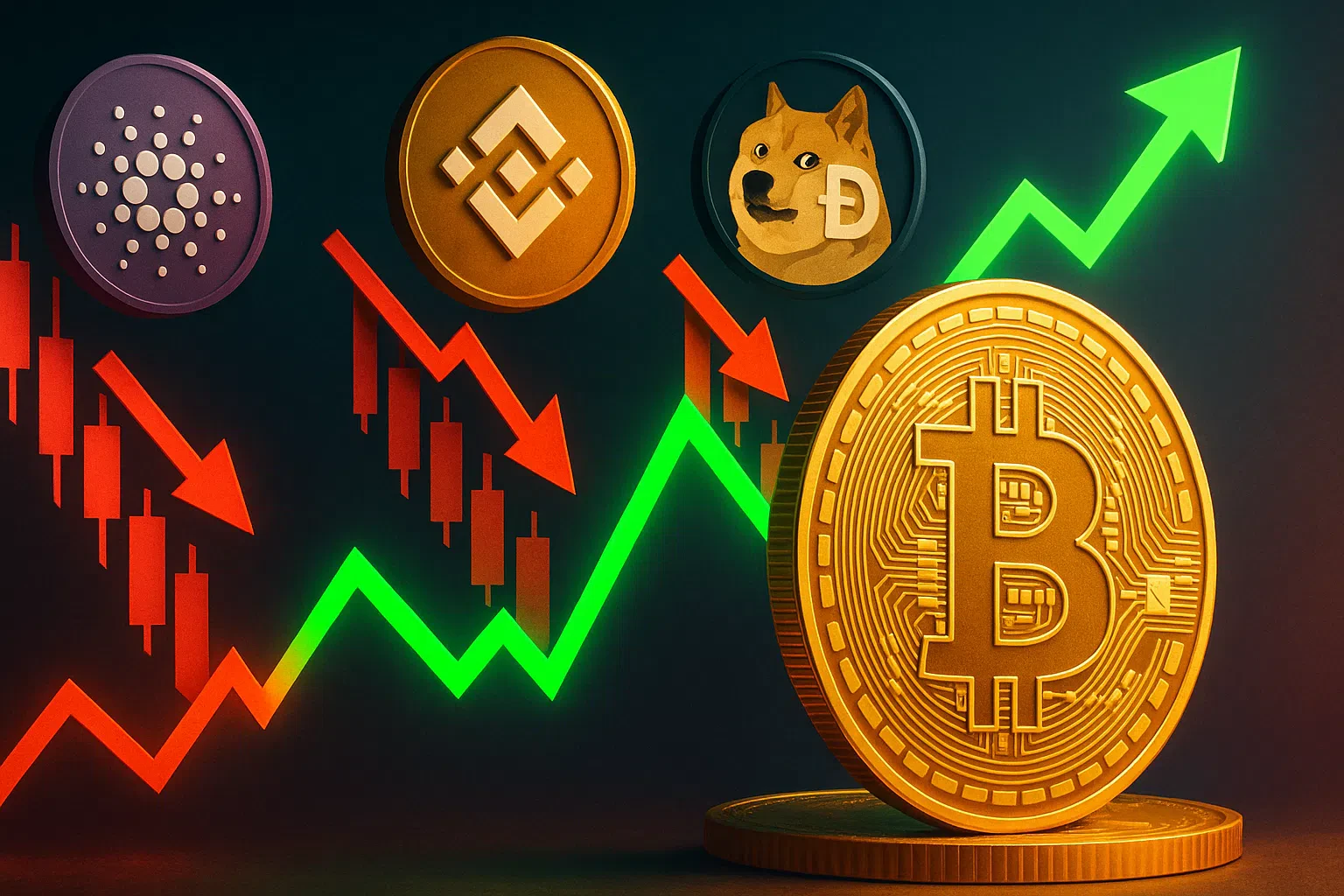 Bitcoin hausse, altcoins chute