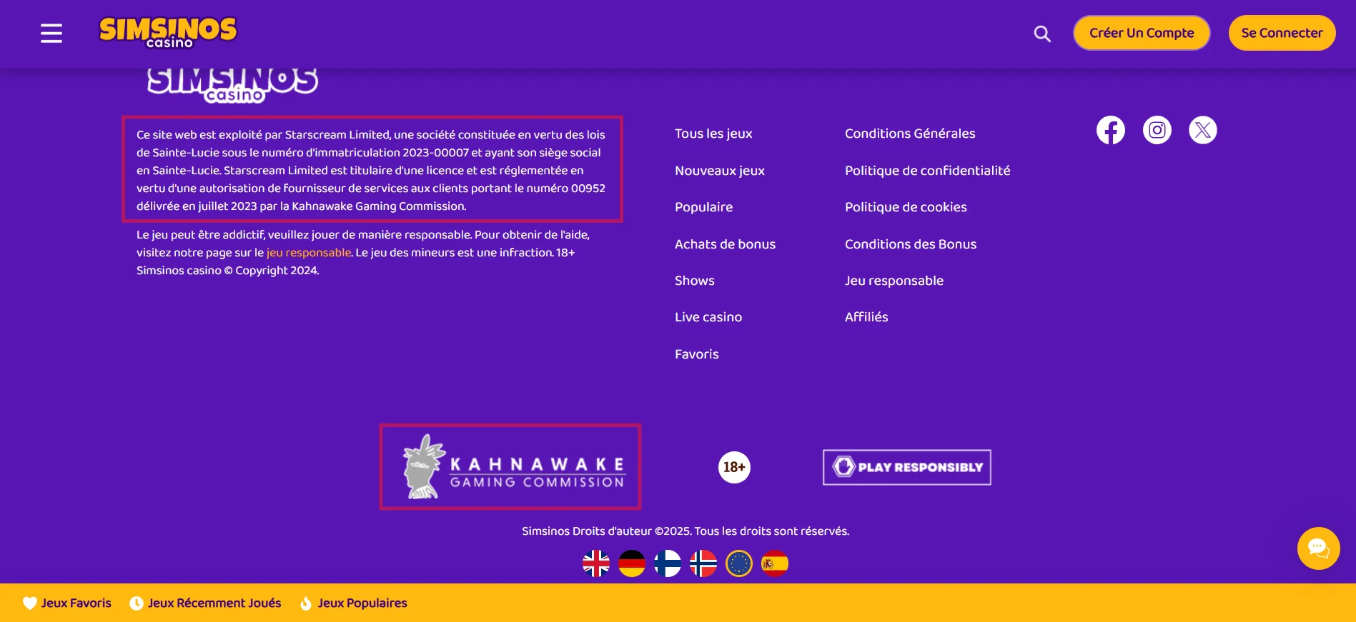 La licence de la Kahnawake Gaming Commission