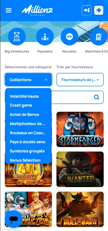 La ludothèque et le système de tri sur mobile