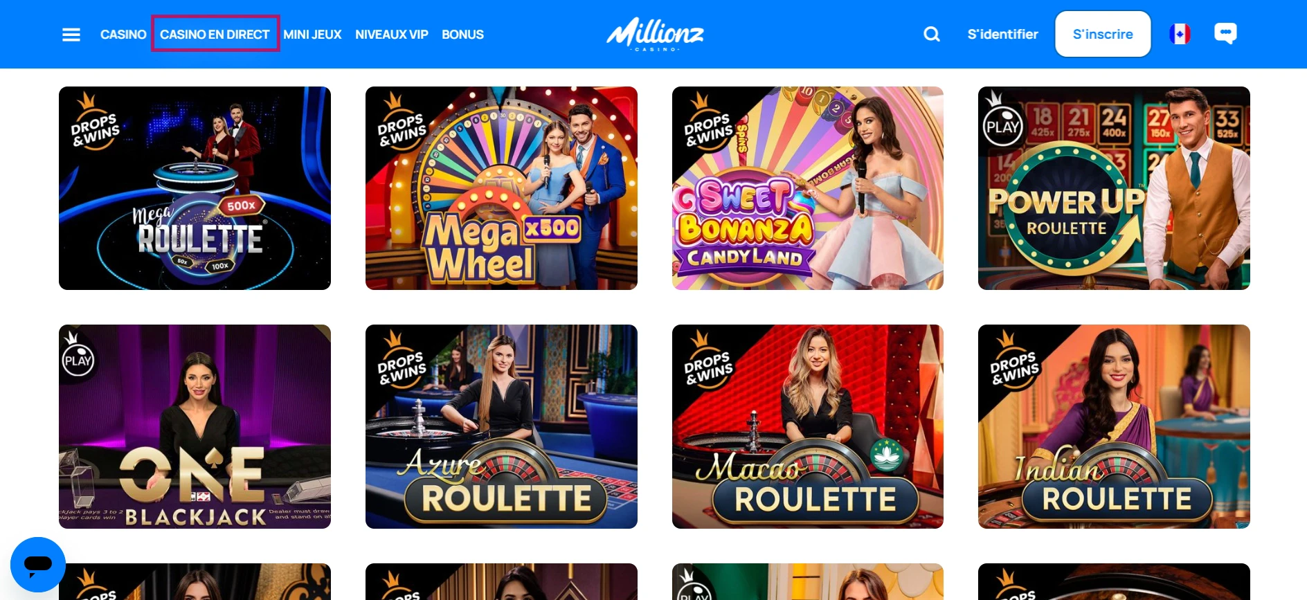 Le casino en direct immersif