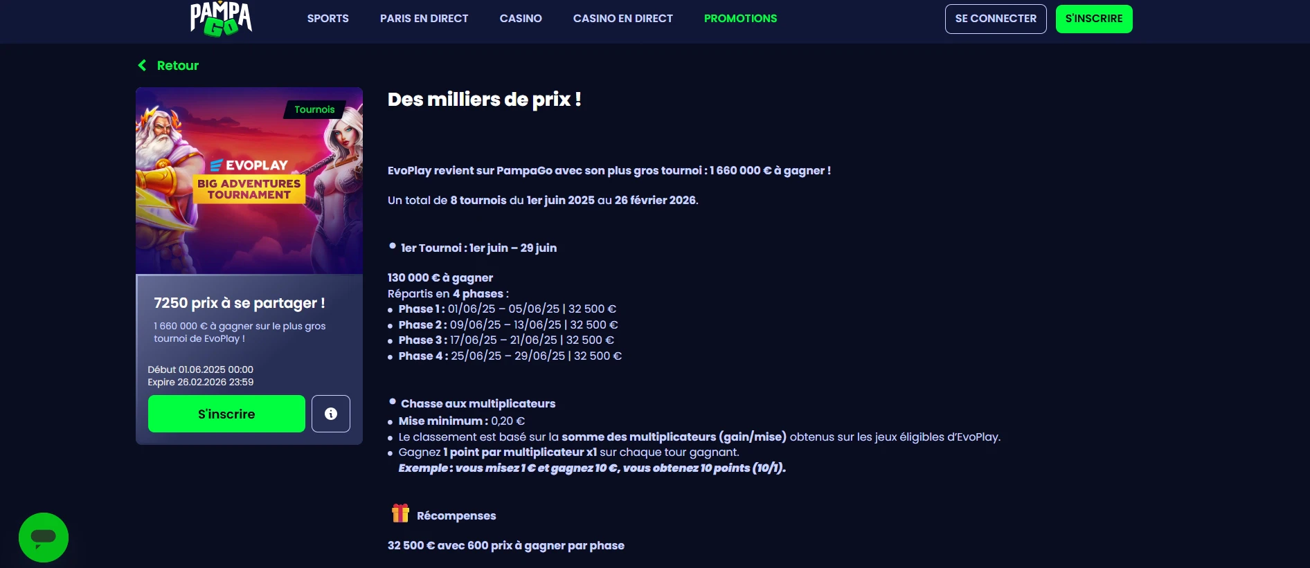 Tournoi Evoplay
