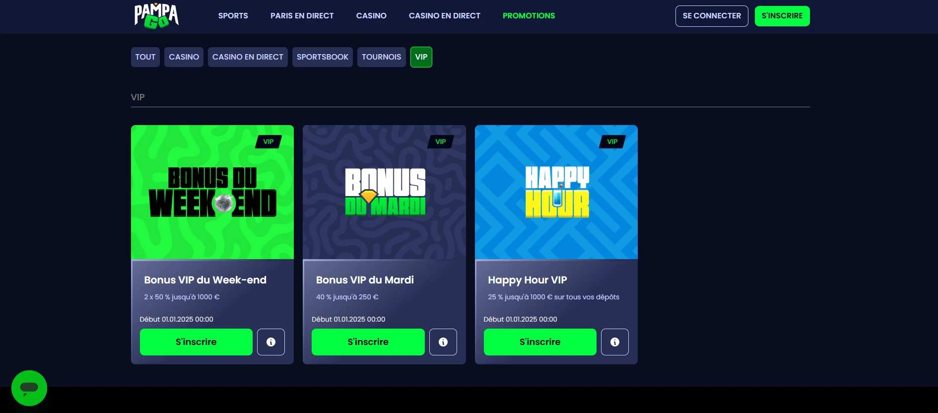 Bonus exclusifs VIP
