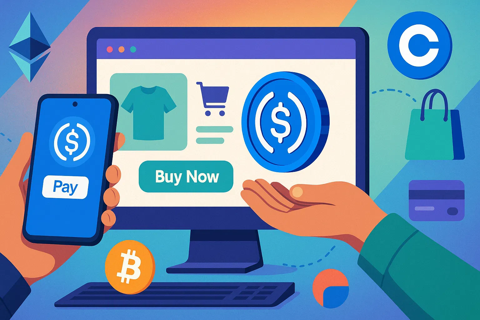 Coinbase plateforme de paiement en stablecoin