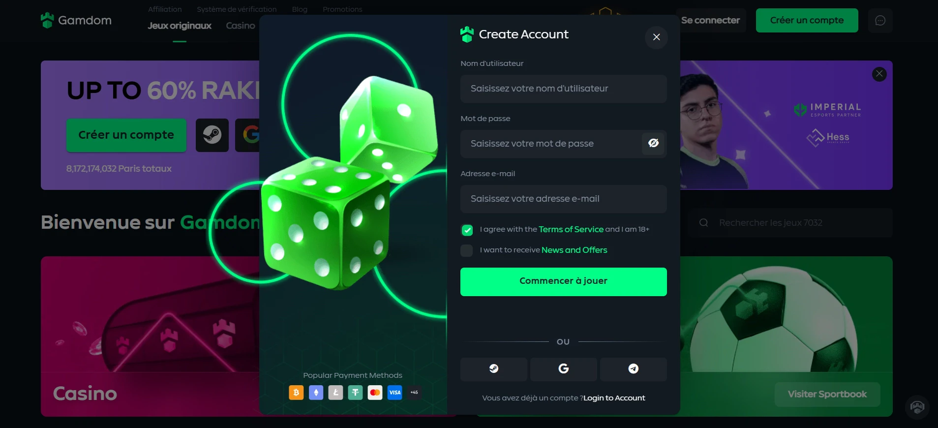 Identifiants de connexion