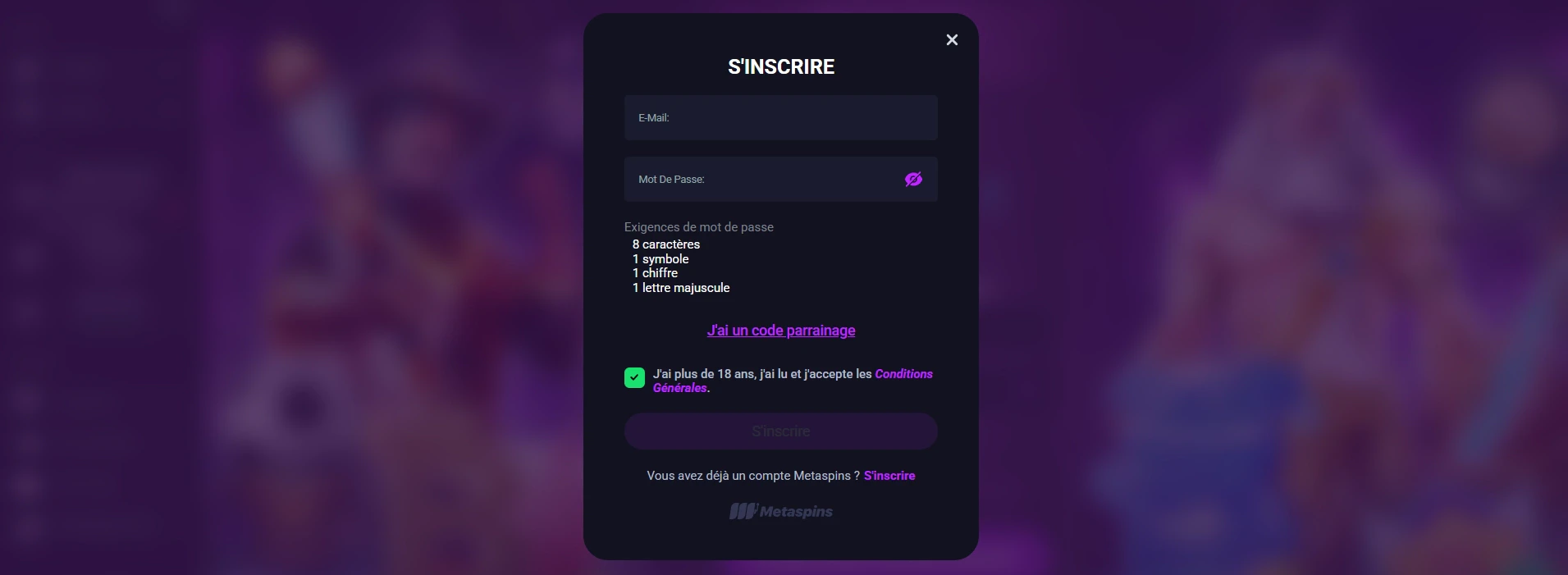 Identifiants de connexion