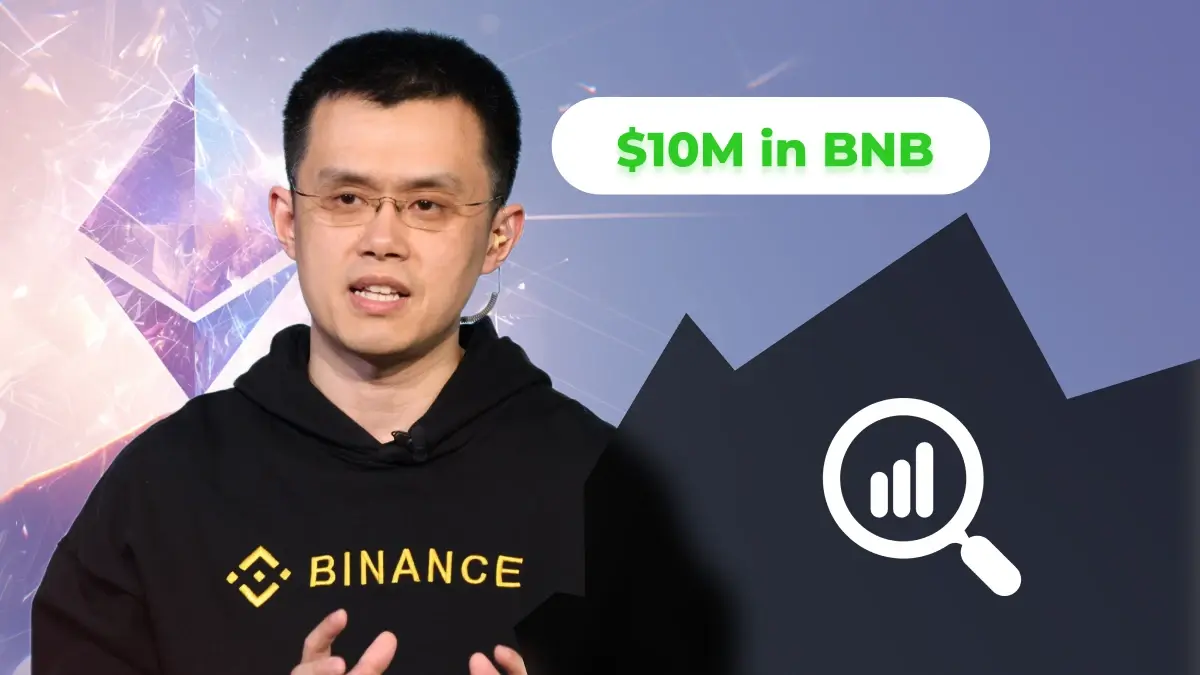 Changpeng Zhao envoie 10M$ en BNB